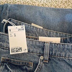 H&M Blue Straight Leg Jeans